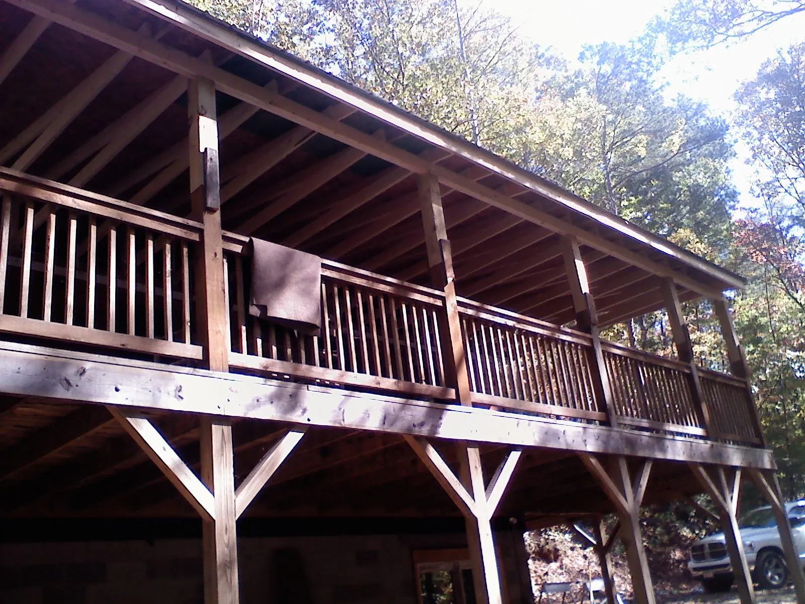 Timber framing under a new elevated porch and deck — Roof Leak Repair in Mc Coy by Roofing Brothers